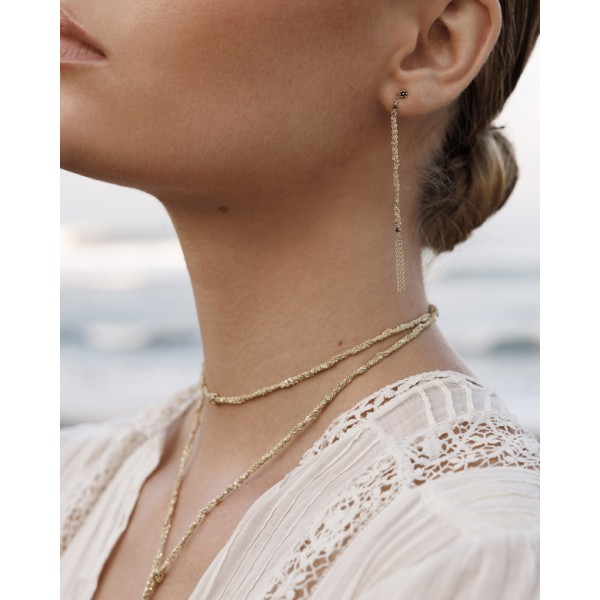 Marie Laure Chamorel ilgi auksuoto sidabro auskarai 